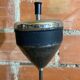 Vintage Cast Iron Stand Ashtray + Chrome Metal Arm