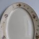 Vintage oval plate Salins model Simone beige with flowers