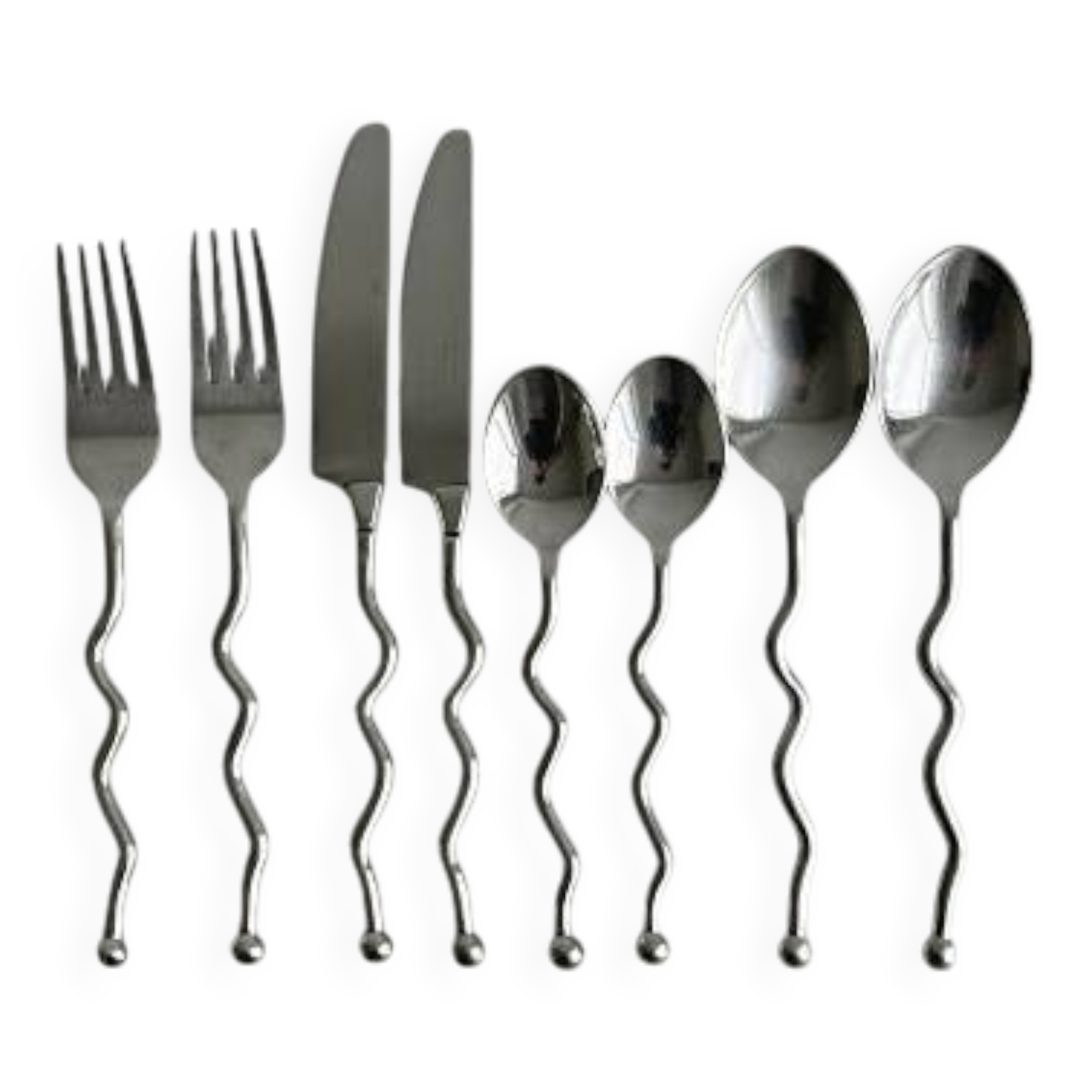 Antique cutlery with twisted handles