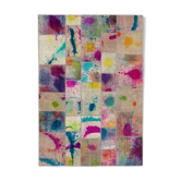 Hand-knotted oriental vintage 207 cm x 302 cm multicolor patchwork carpet