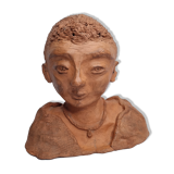 Lace bust in terracotta, 24 cm