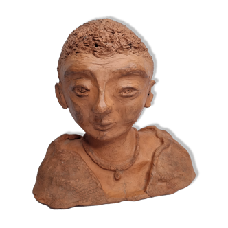 Lace bust in terracotta, 24 cm