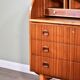 Mid-century Danish style vintage Swedish teak desk drinks cabinet by Egon Ostergaard