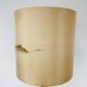 Vintage turned wood lamp, silk lampshade