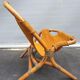 Armchair 1960 bamboo and suede leather