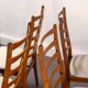 Set of 2 Danish Dining Chairs made of Teak and Beige Upholstery, circa 1960