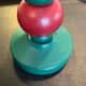 Duo of vintage Swedish wooden candle holders