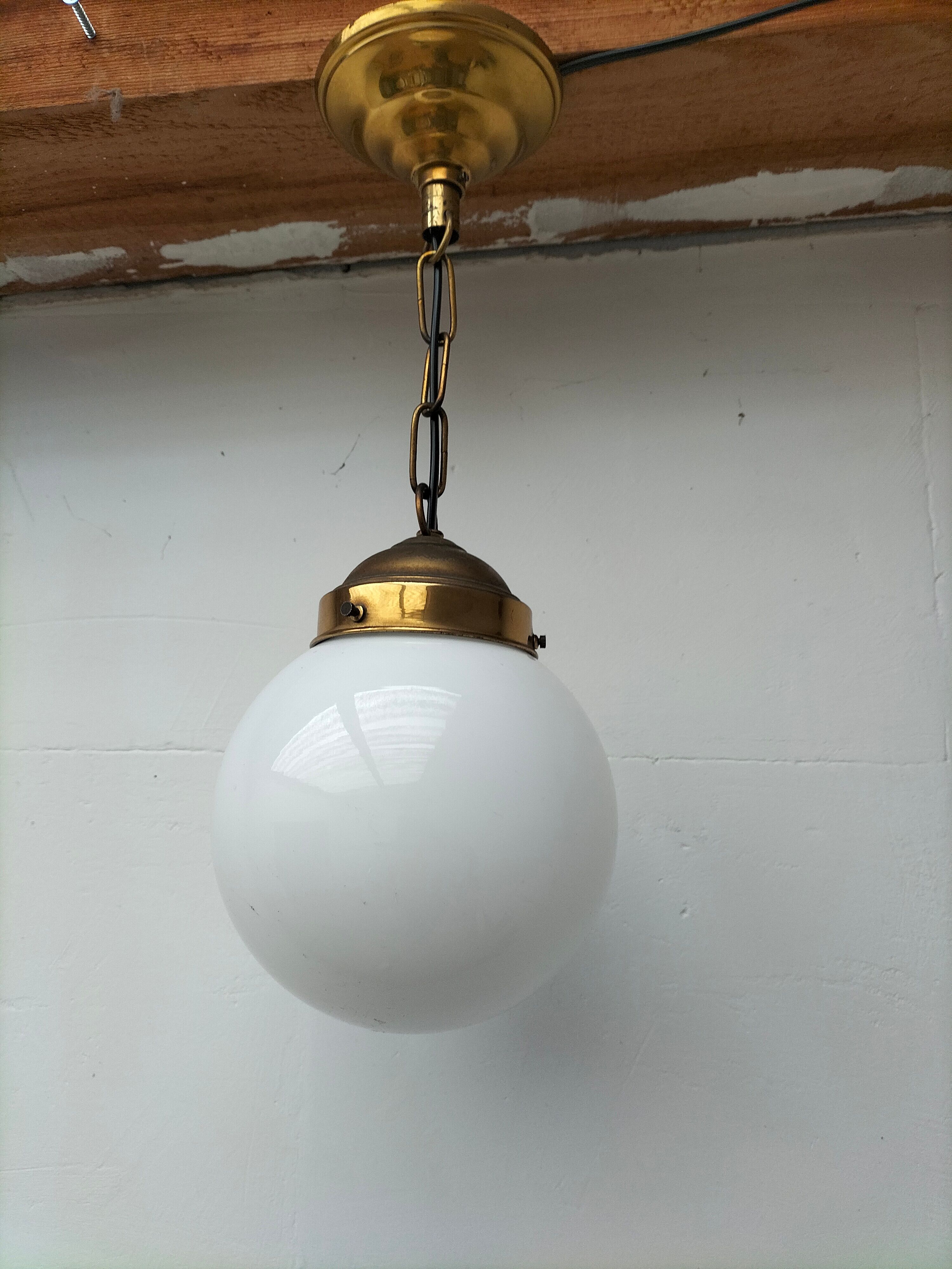 Opaline hanging lamp
