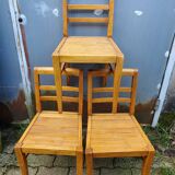 Trio of chairs 1940/50 by René Gabriel
