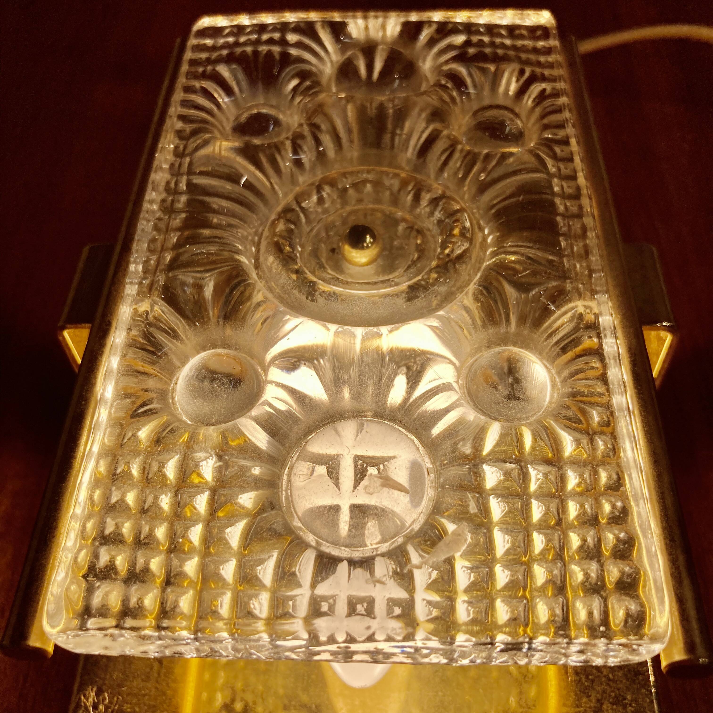 Paire d'appliques verre design scandinave 1950.