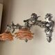 Pair of wall sconces, cherubs, angels, silvered