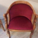 Burgundy velvet salon Swan neck