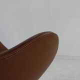 Arne Jacobsen Egg chair in cognac leather for Fritz Hansen