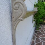 Shabby chic wall shelf in solid oak