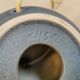 Blue ceramic table lamp, estimated 1960s. Danish, design.