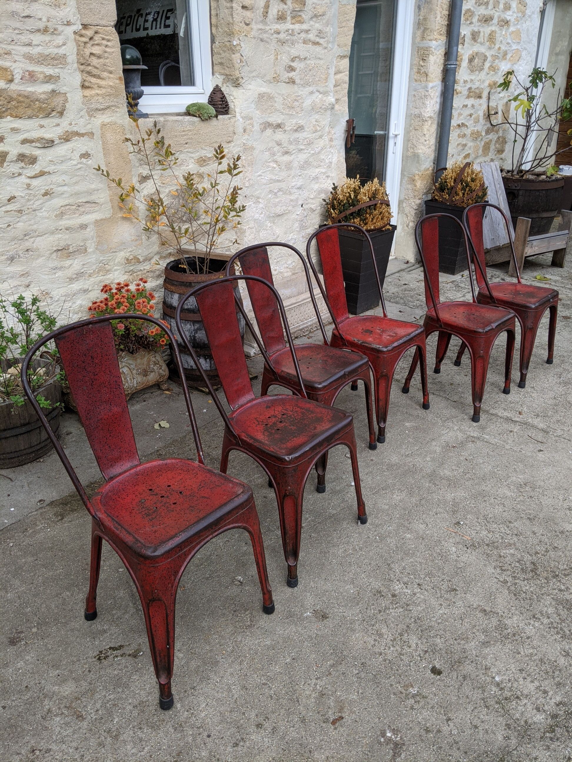 Lot de 6 chaises Tolix modèle A