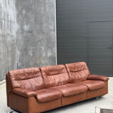 DS-66 Sofa in brown leather – 3-seater – Swiss vintage design