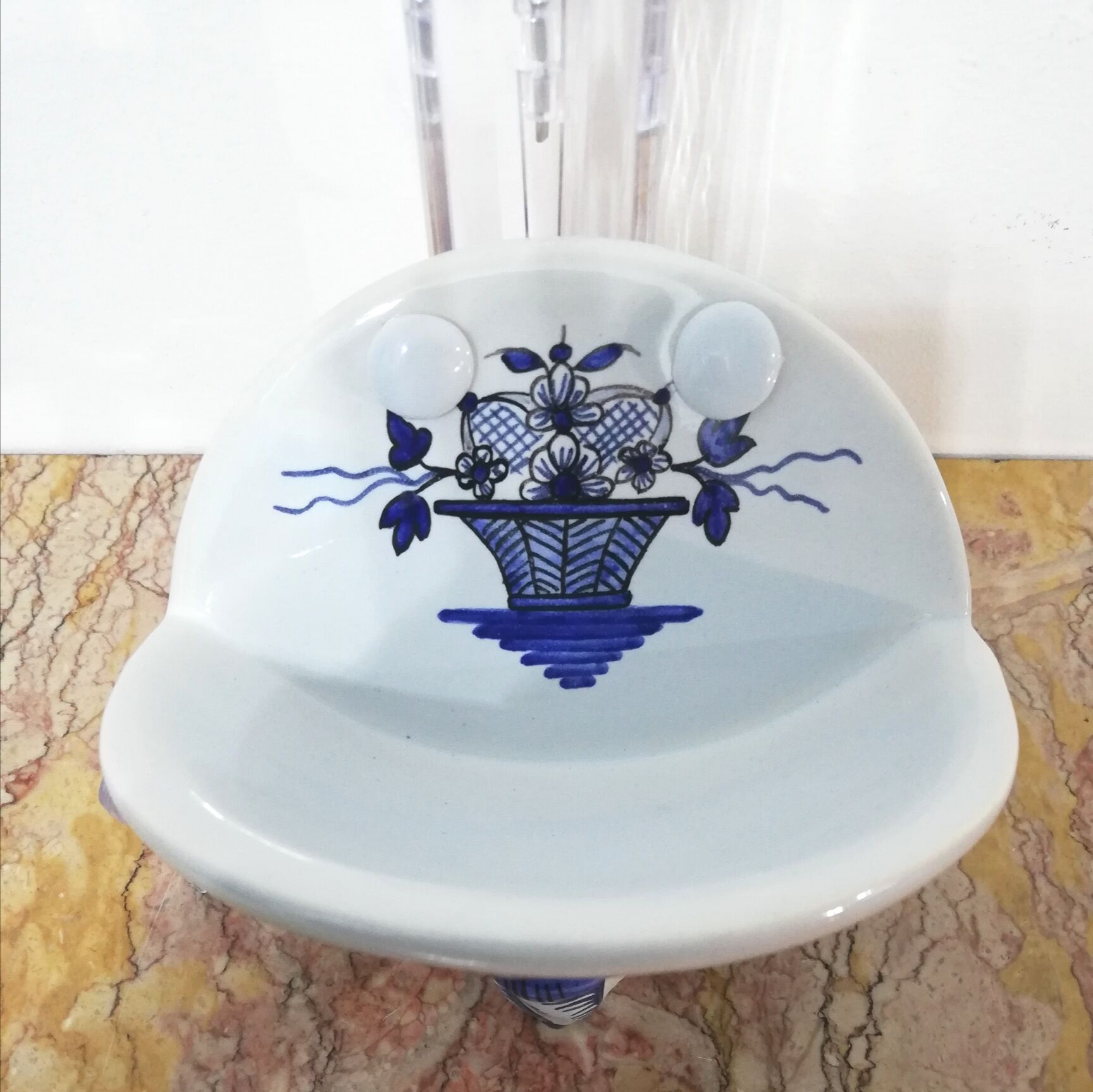 Soap holder in old Rouen earthenware