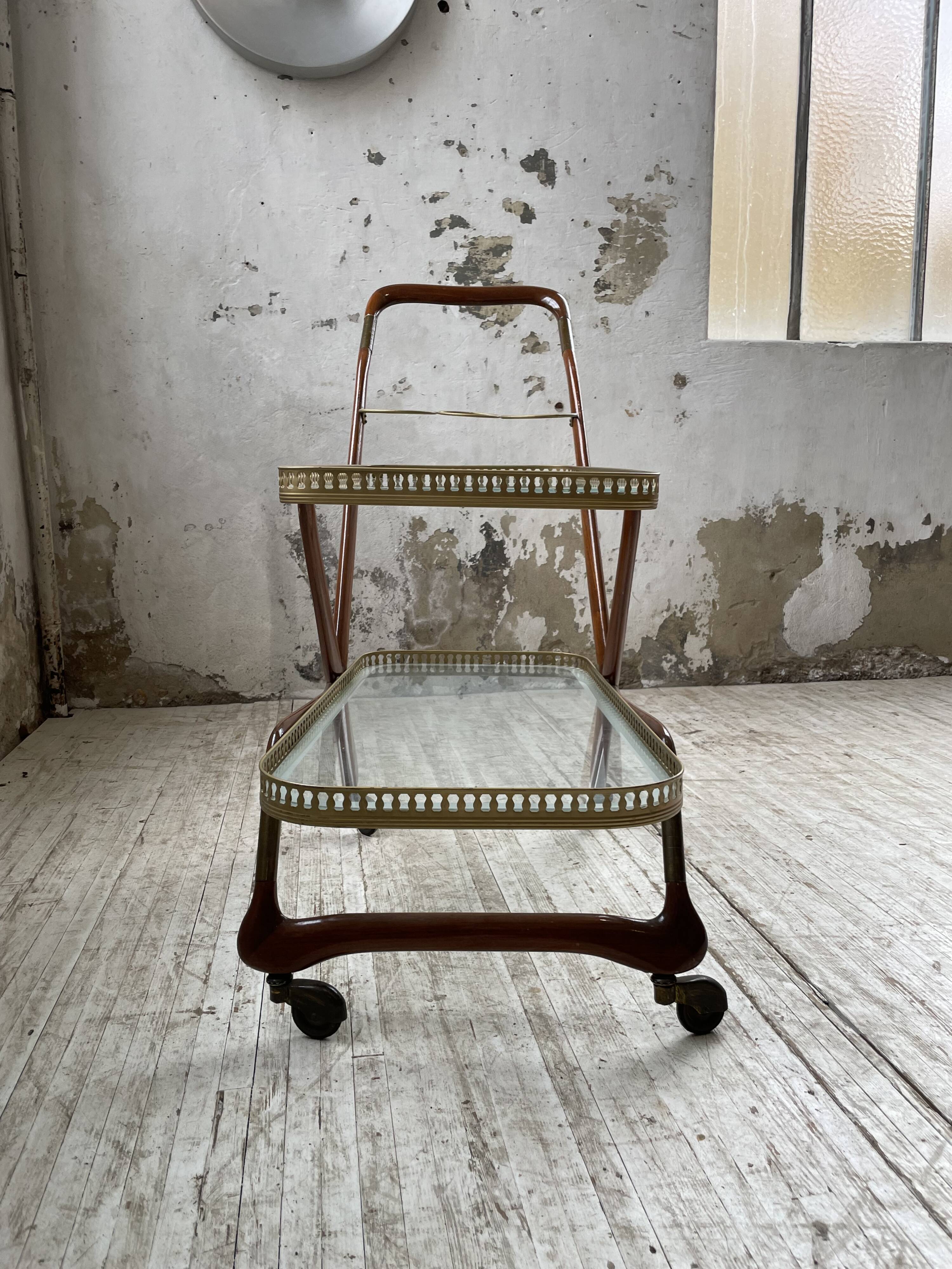 Italian Cesare Lacca style trolley, 1950s