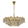 Chandelier in gilded brass and crystal - Palwa - Germany, 1960s