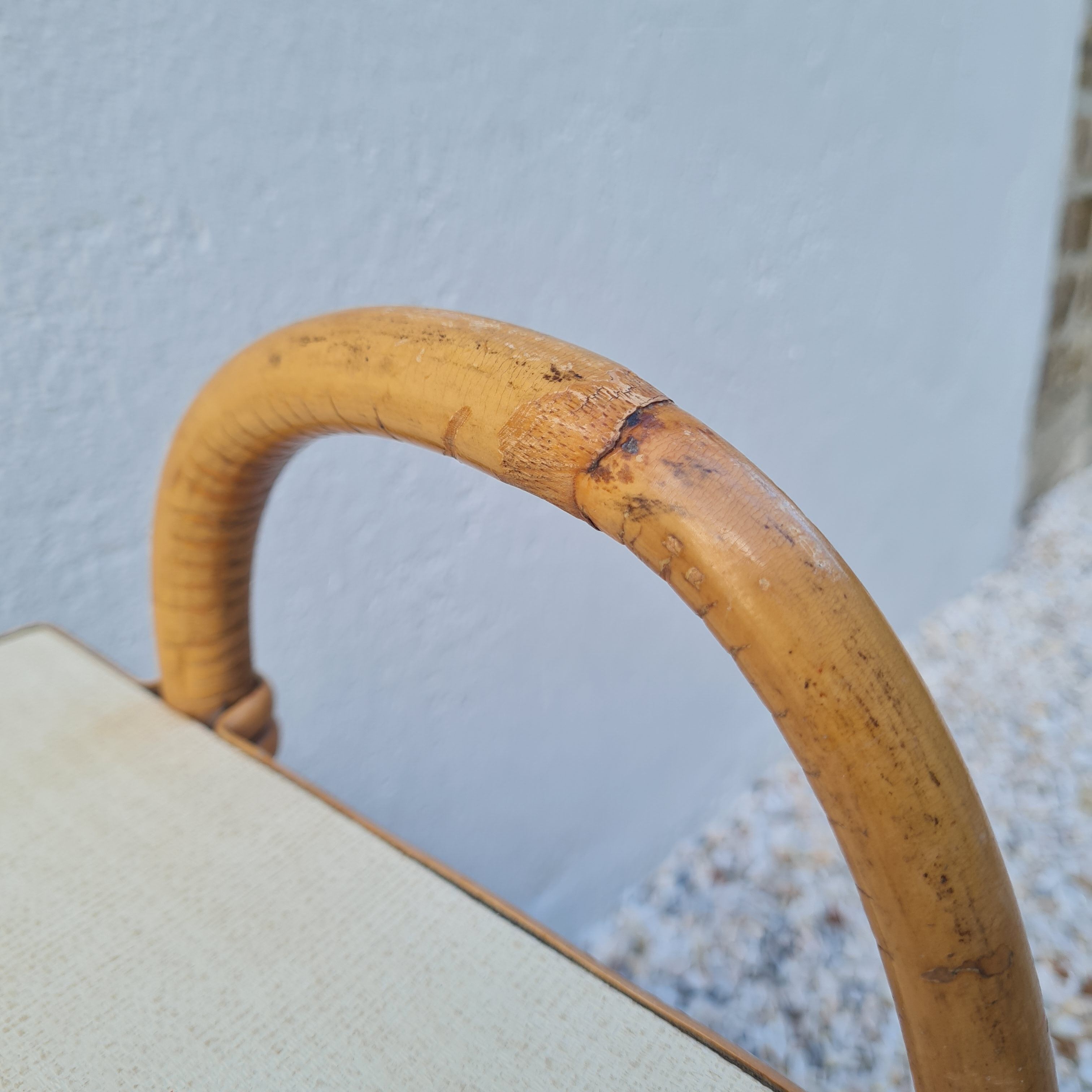 Vintage rattan bedside