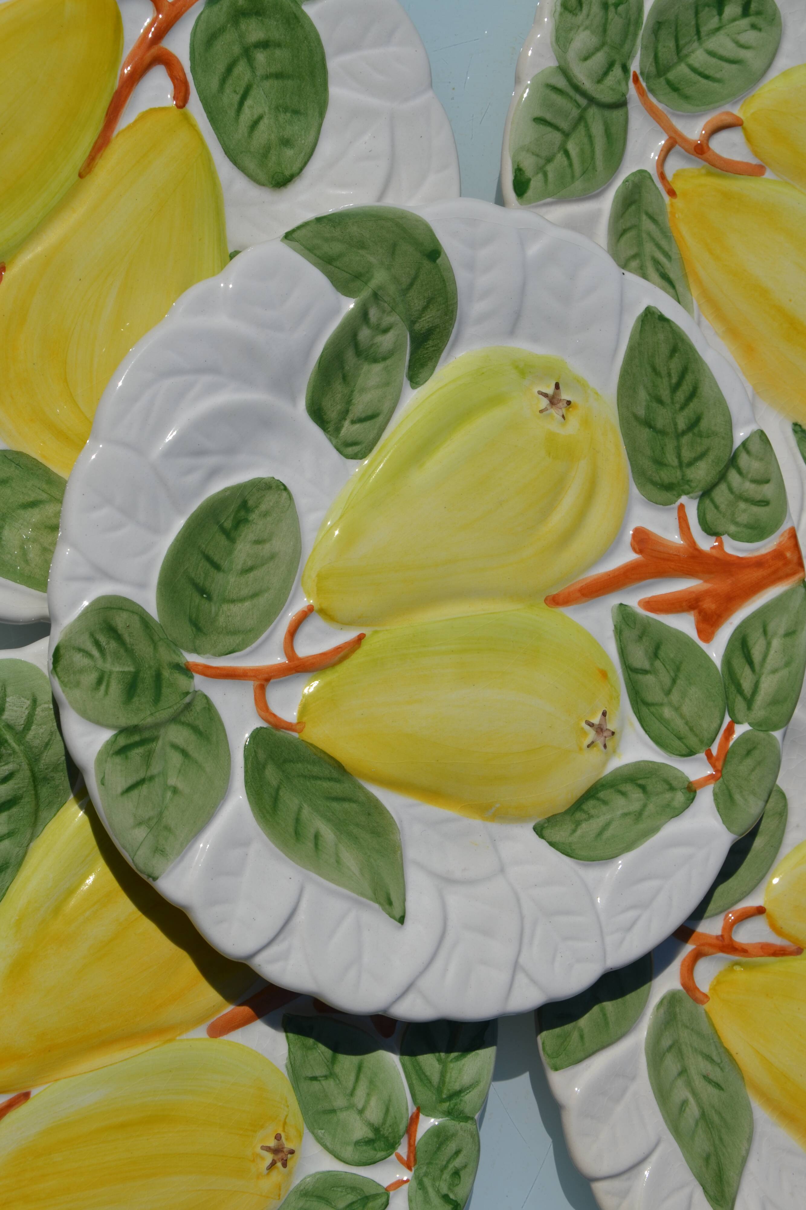 Dessert plates "lemon" in slipware