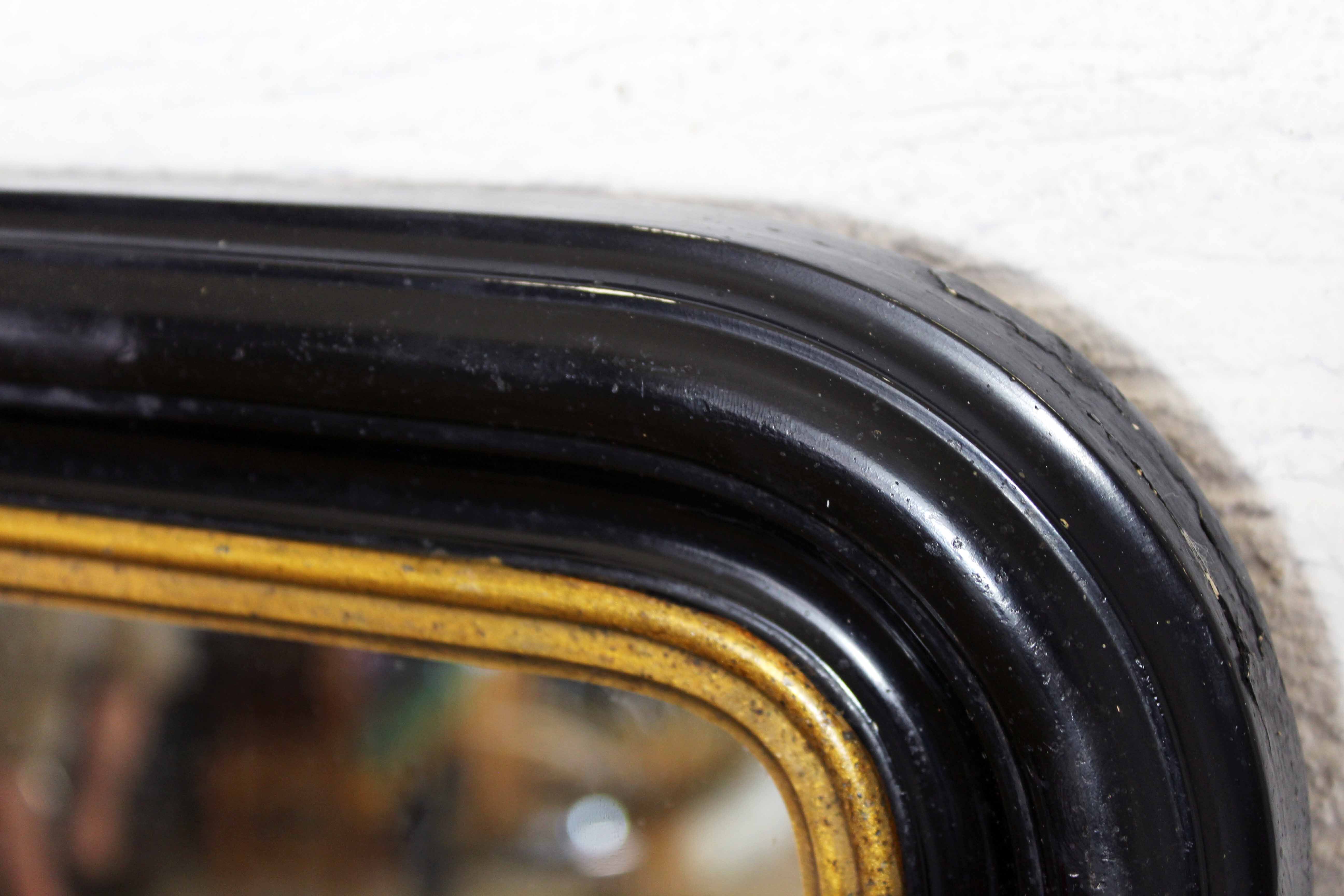 Napoleon III black and gold mirror