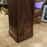 Rolling bedside 4 faces in walnut period Restoration