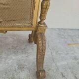 Écran de cheminée pare feux d'époque Louis XVI 18éme en bois dorée