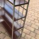 Brown metal Bauhaus industrial bookshelf, 4 shelves, 1920s Czech Republic