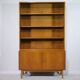 Buffet vitrine vintage en bois de cerisier, commode vintage, 1960