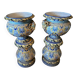 Nevers Montagnon: pair of columns with their basins decorated in the antique style.