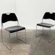 Set of minimalist postmodern stackable chairs, 1980s.
