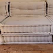 Mah Jong sofa by Roche Bobois in beige by Hans Hopfer, set of 7 modules.