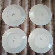 4 antique flat plates "Élisabeth"