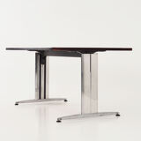 Desk, chrome construction, rosewood top, Scandinavian design