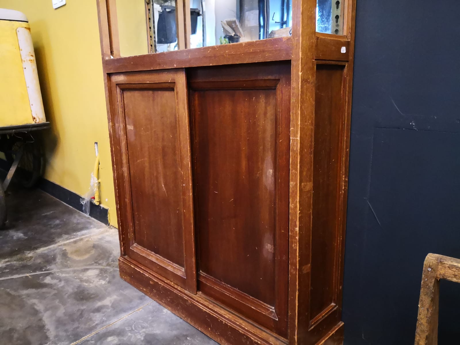 Wood and Art Deco glass showcase