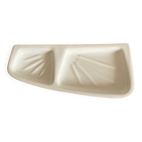 Vintage white ceramic wall-mounted soap dish