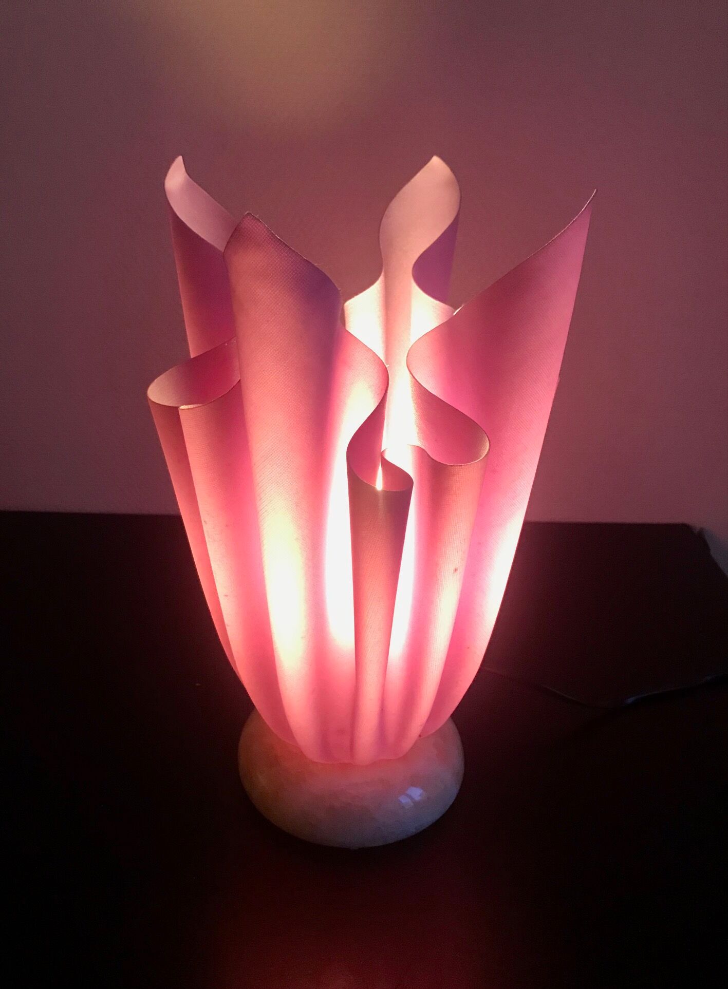 Purple draped lamp