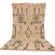 Beige Vintage Moroccan Rug 199 x 376 cm - Berber Wool Rug Handmade