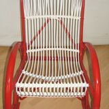 Rattan rocking chair Rohe Noordwolde , 1970s