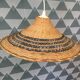 Pair of vintage wicker hanging lamps