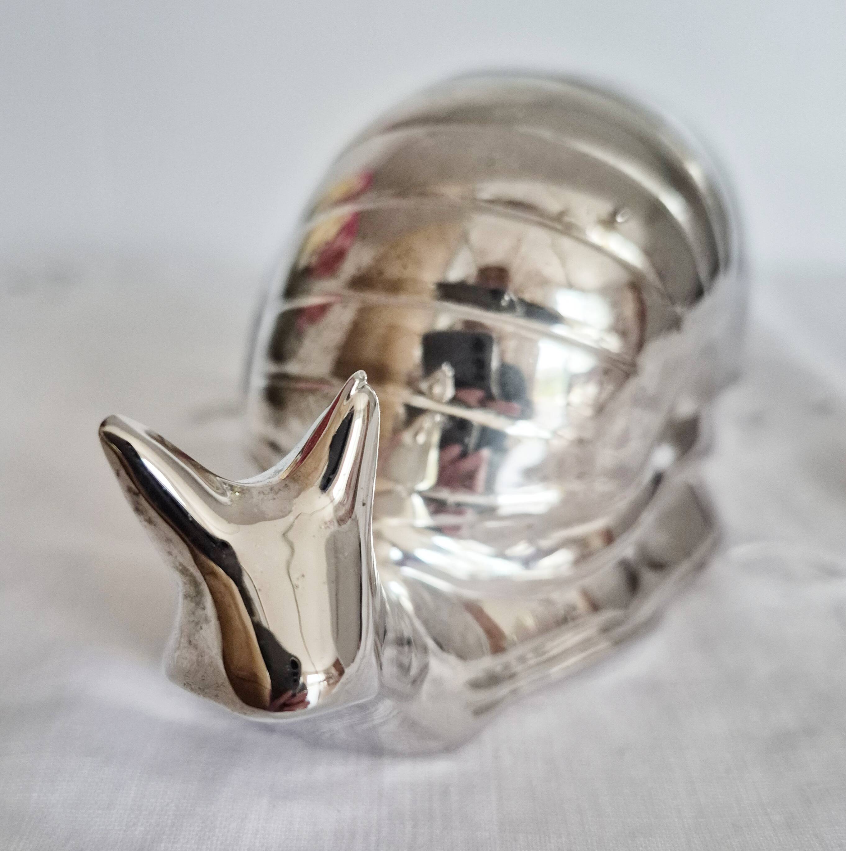 Antique butter dish Silver-plated snail