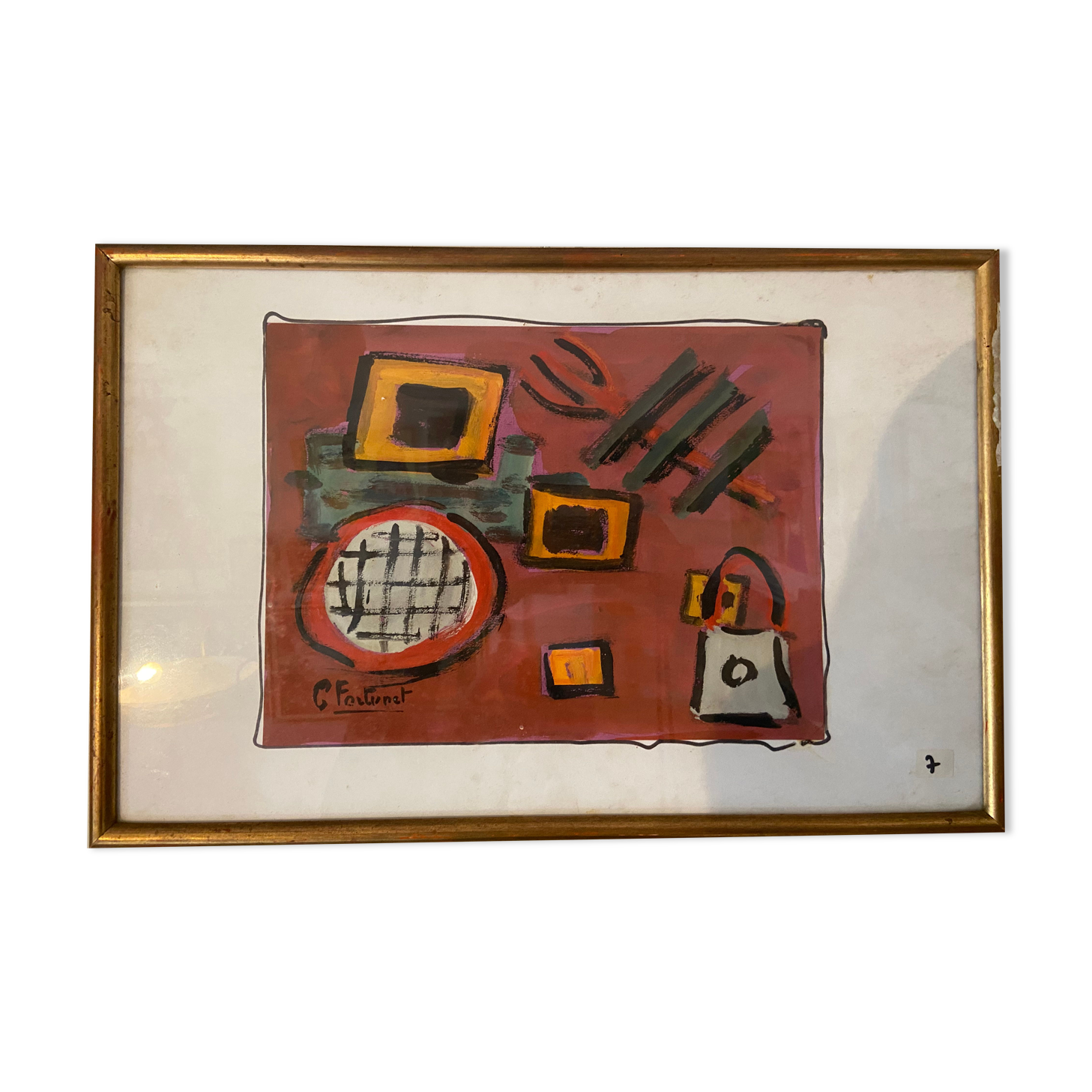 Painting abstract composition