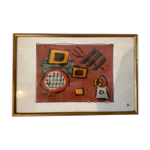 Painting abstract composition