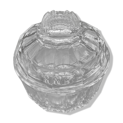 Sucrier en verre moulé