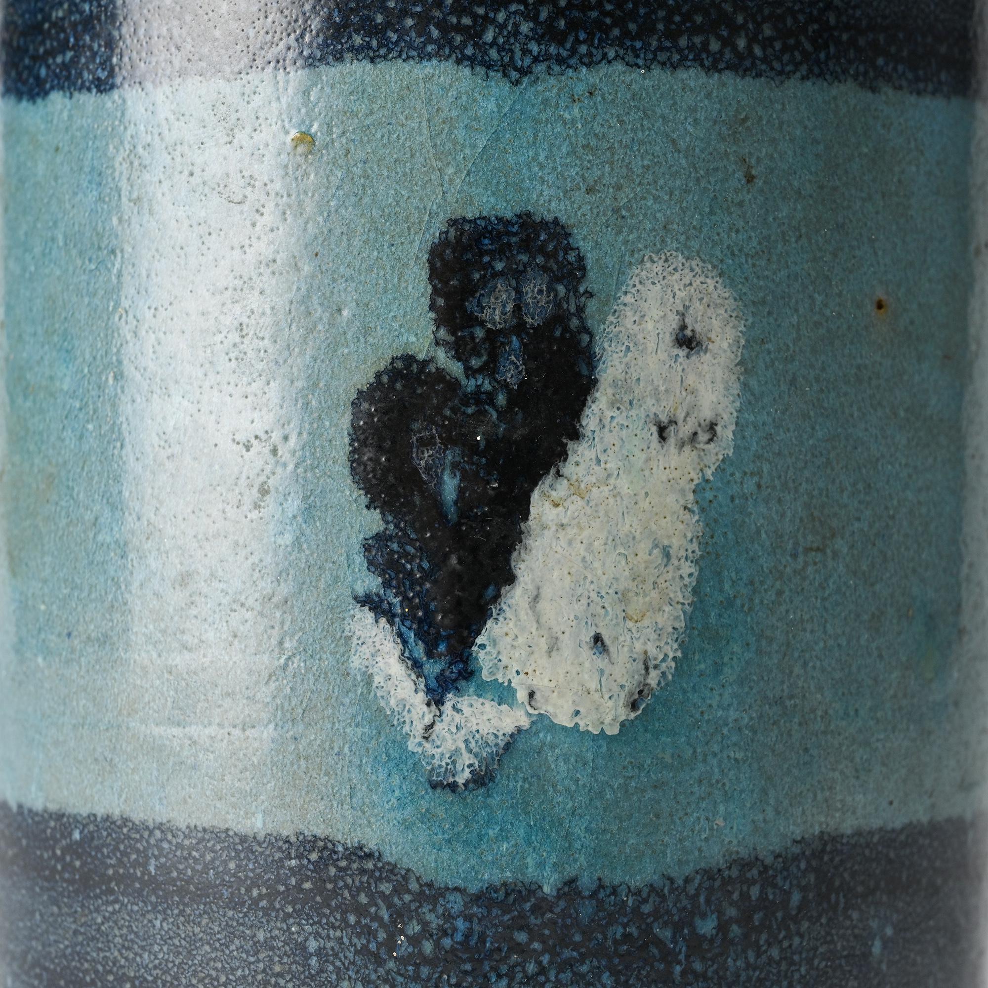 Small glazed ceramic pot by Menelika pottery, circa 1950.