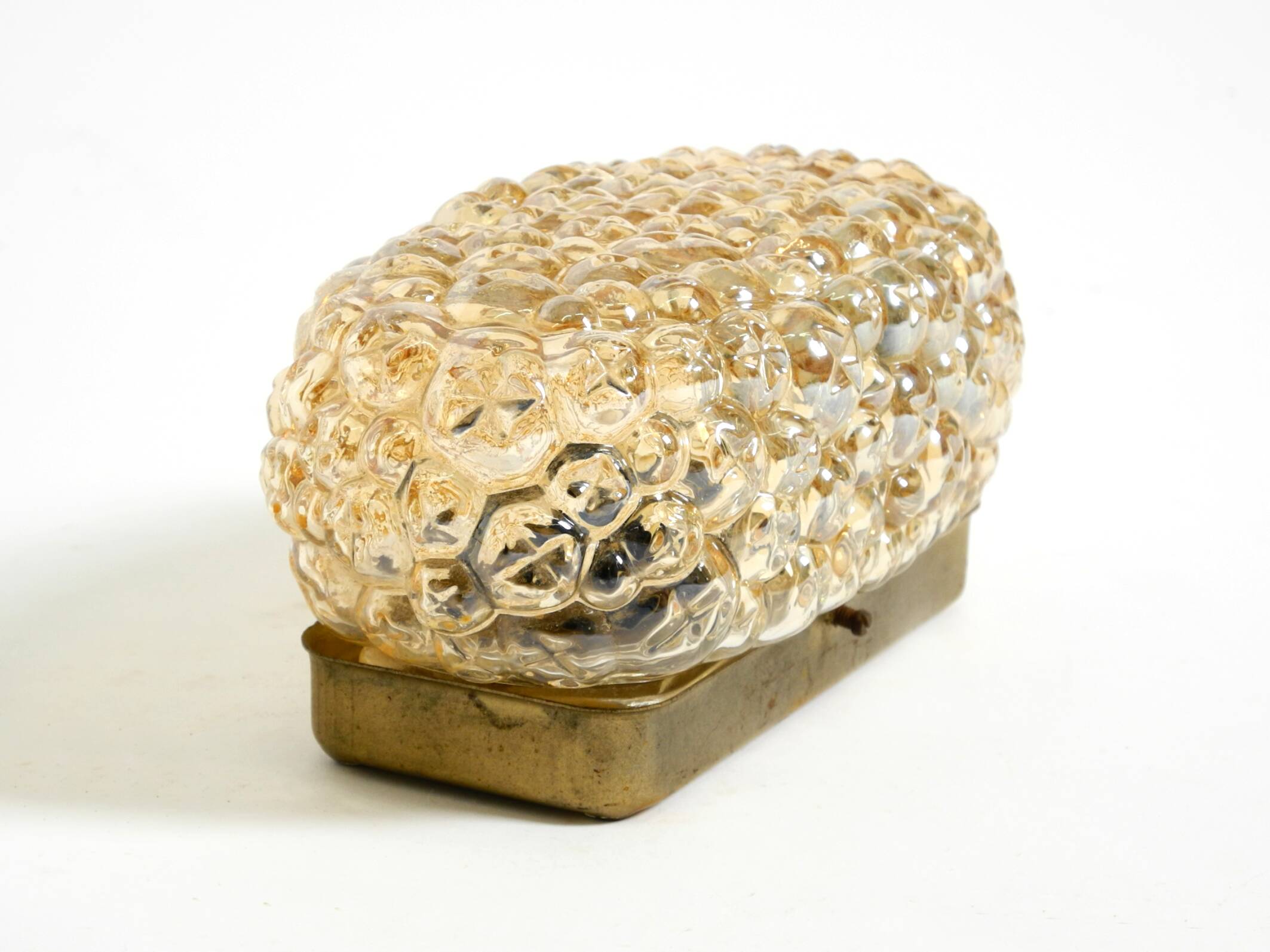 Beautiful original Mid Century Modern glass bubble wall lamp