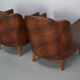 Vintage Dutch Cognac-Coloured Leather Club Chair, Lot of 2