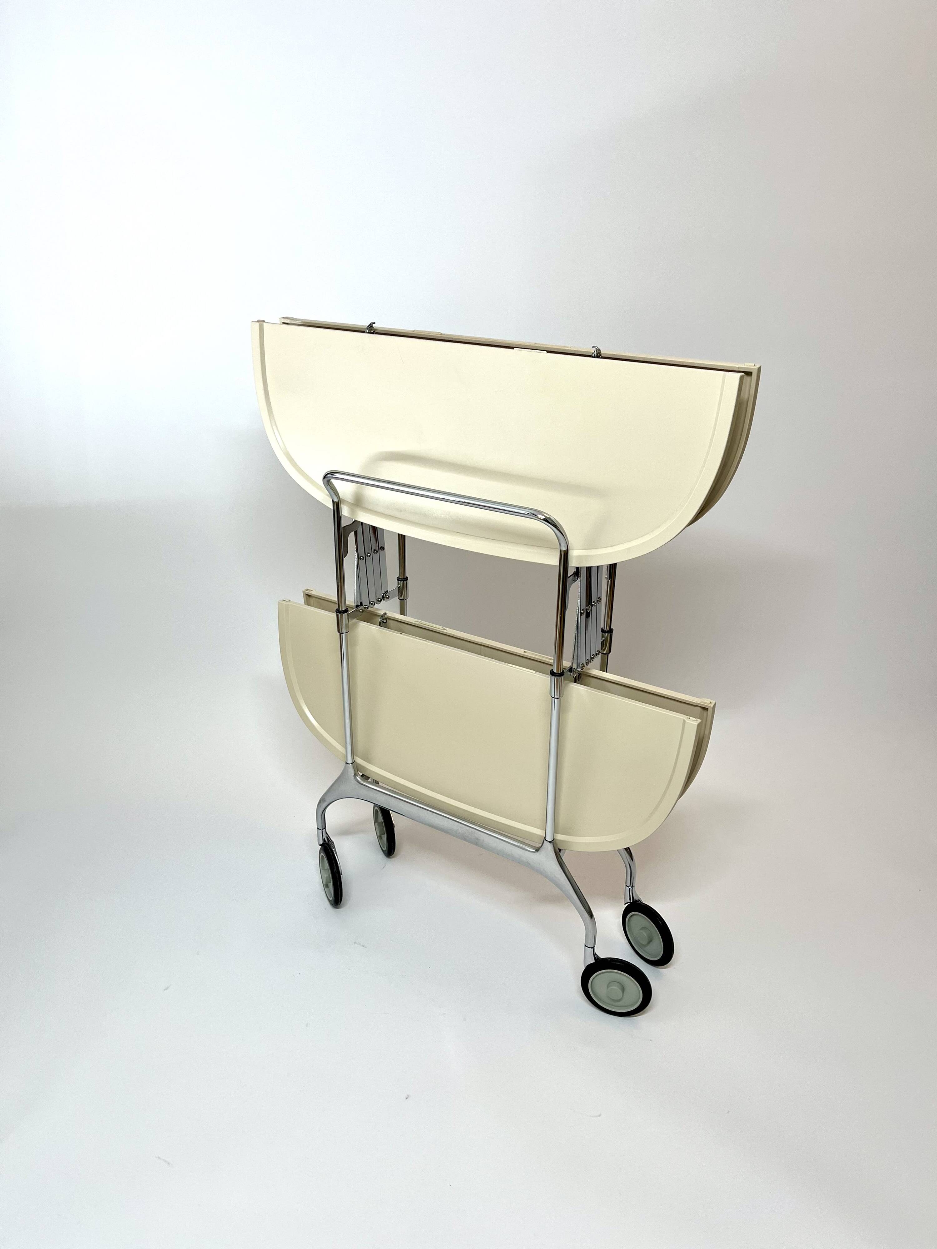 Vintage Kartell Gastone Foldable Bar Cart by Antonio Citterio, 1980s Italy